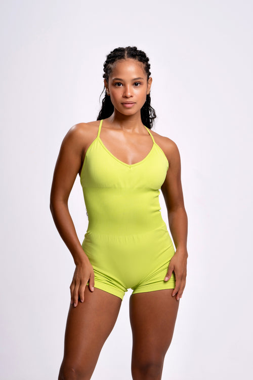 Body Deportivo Corto ColorPop Amarillo