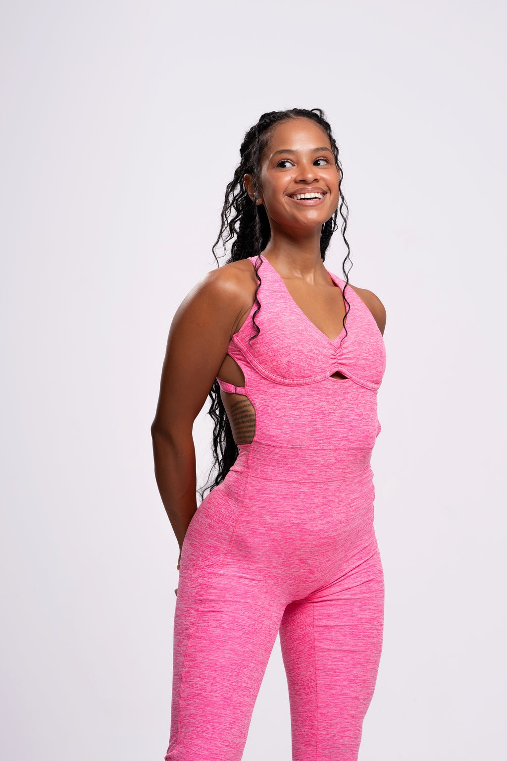 body deportivo largo rosa
