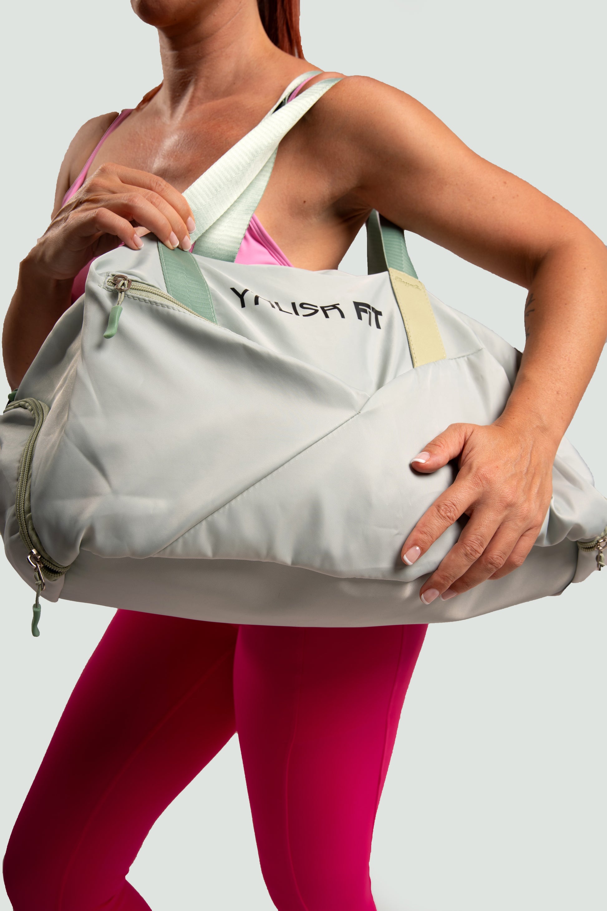 Bolsa de deporte de mujer grande de color verde