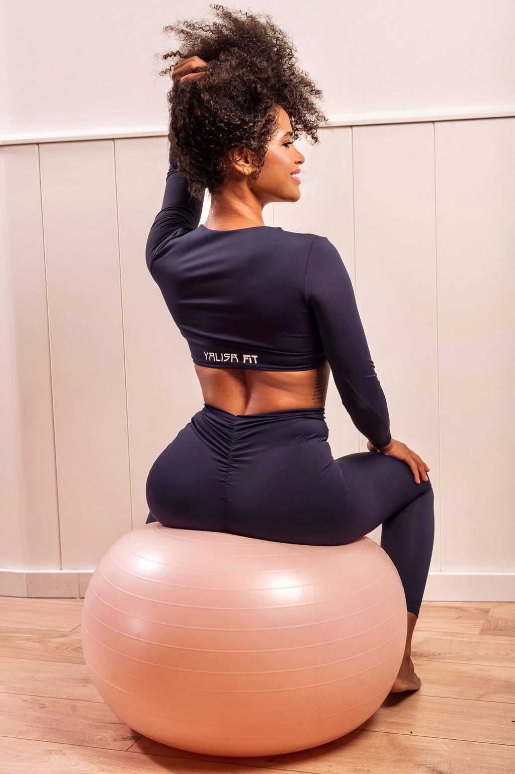 Conjunto de ropa de pilates para mujer de color azul