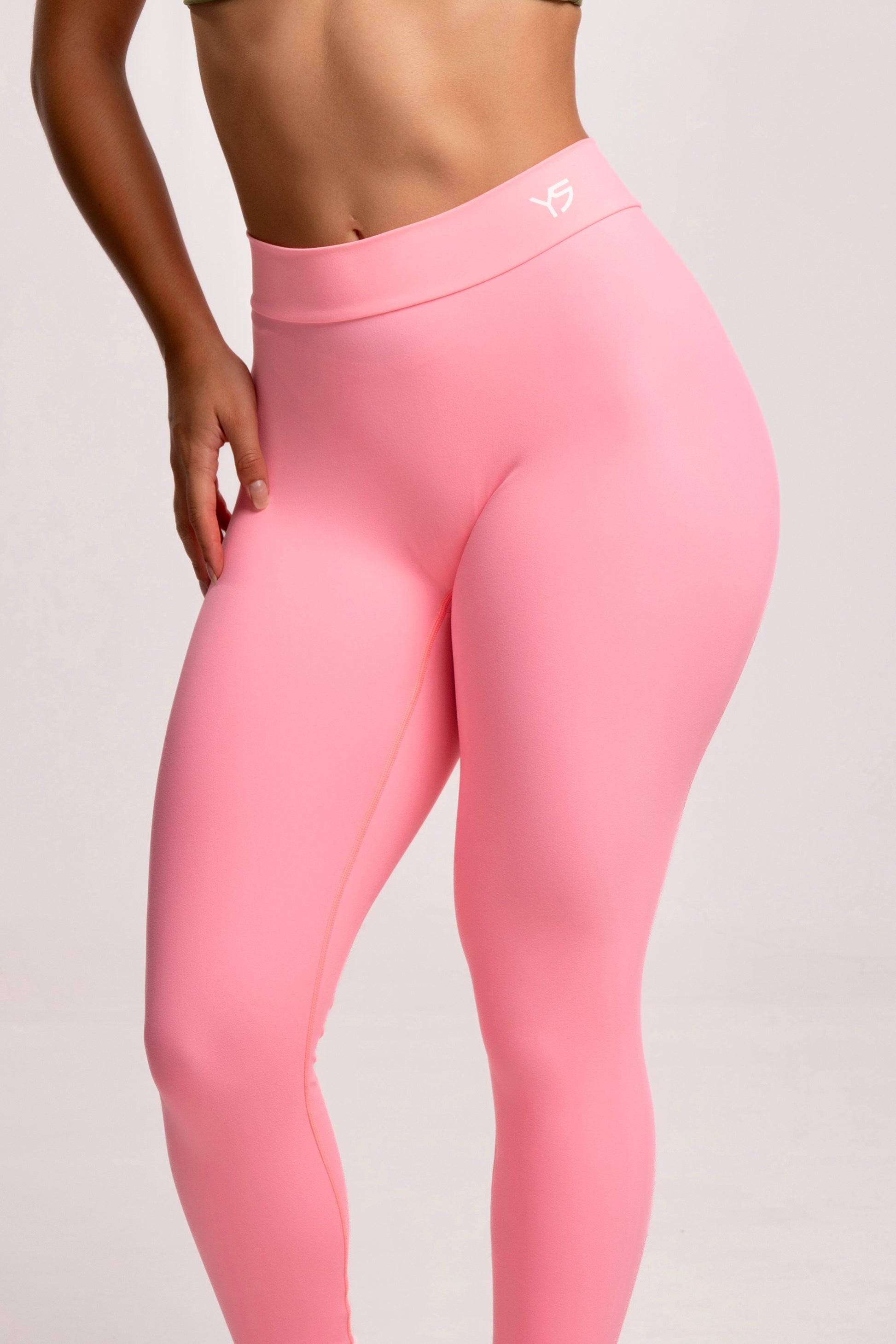 leggings cintura alta rosas