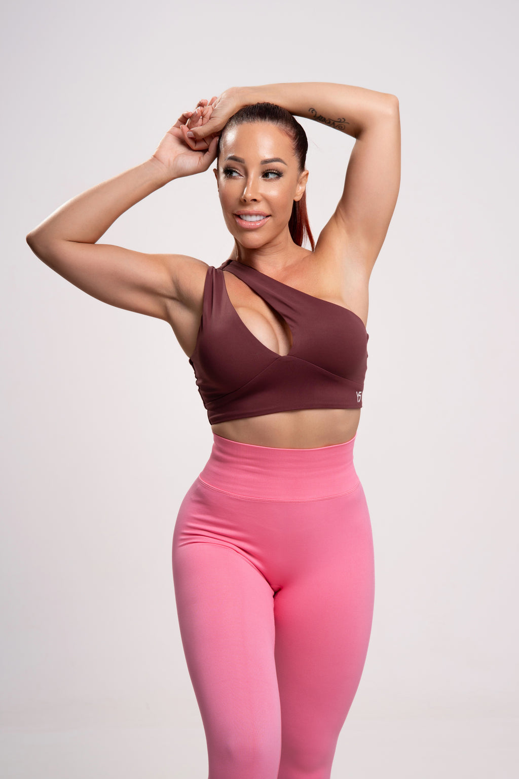 leggings mujer cintura alta rosas