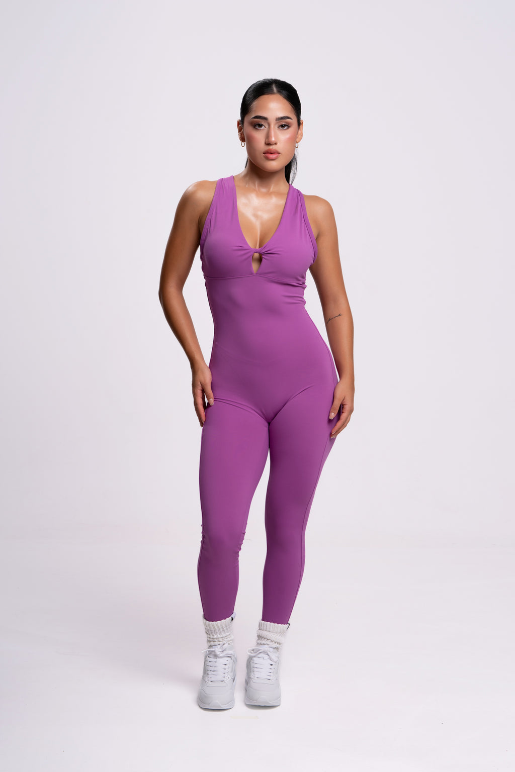 Mono deportivo largo mujer de color morado