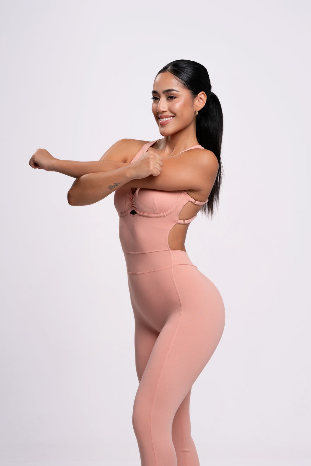 mono deportivo largo rosa