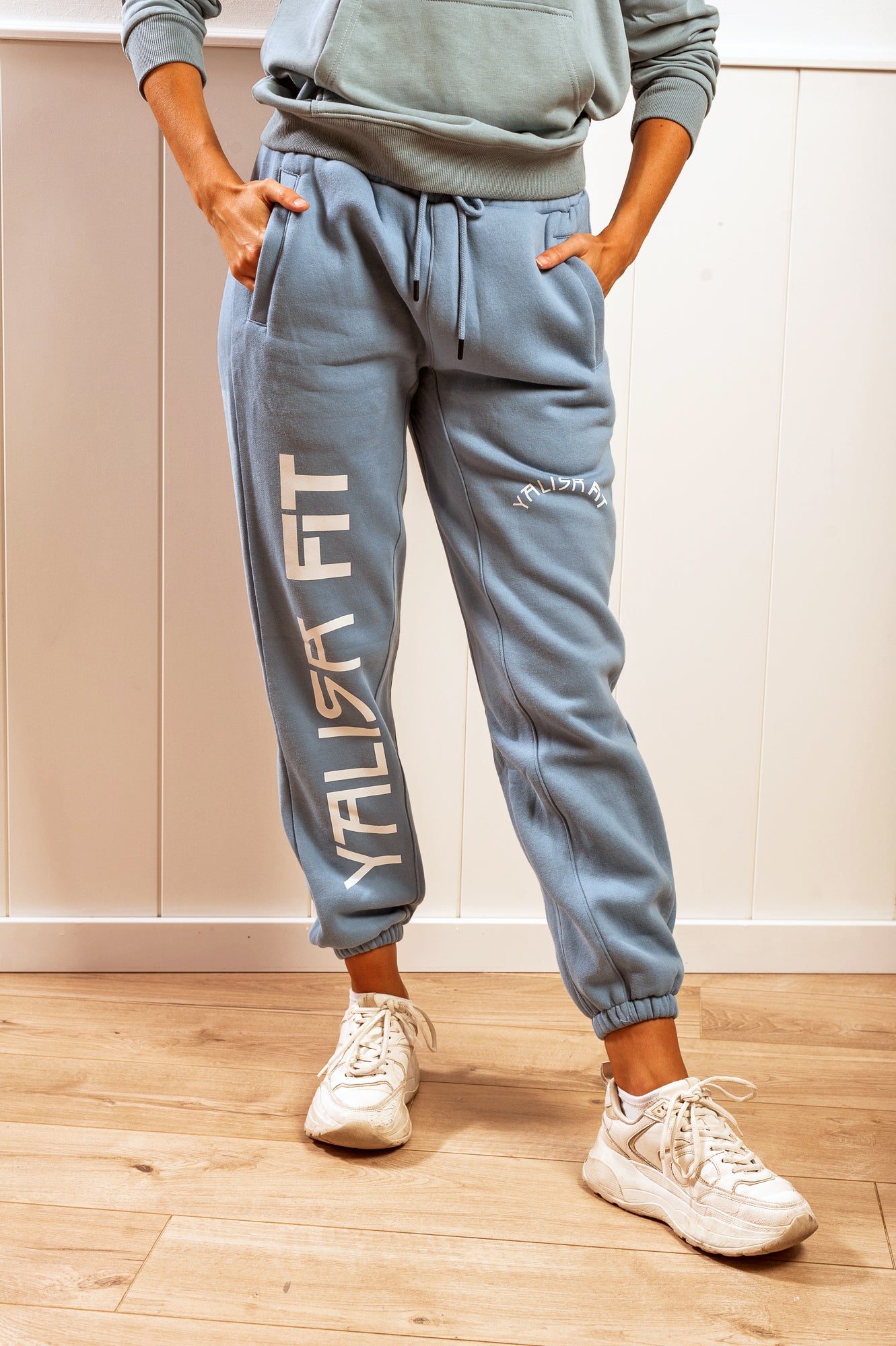 Pantalon de deporte para invierno de mujer de color azul