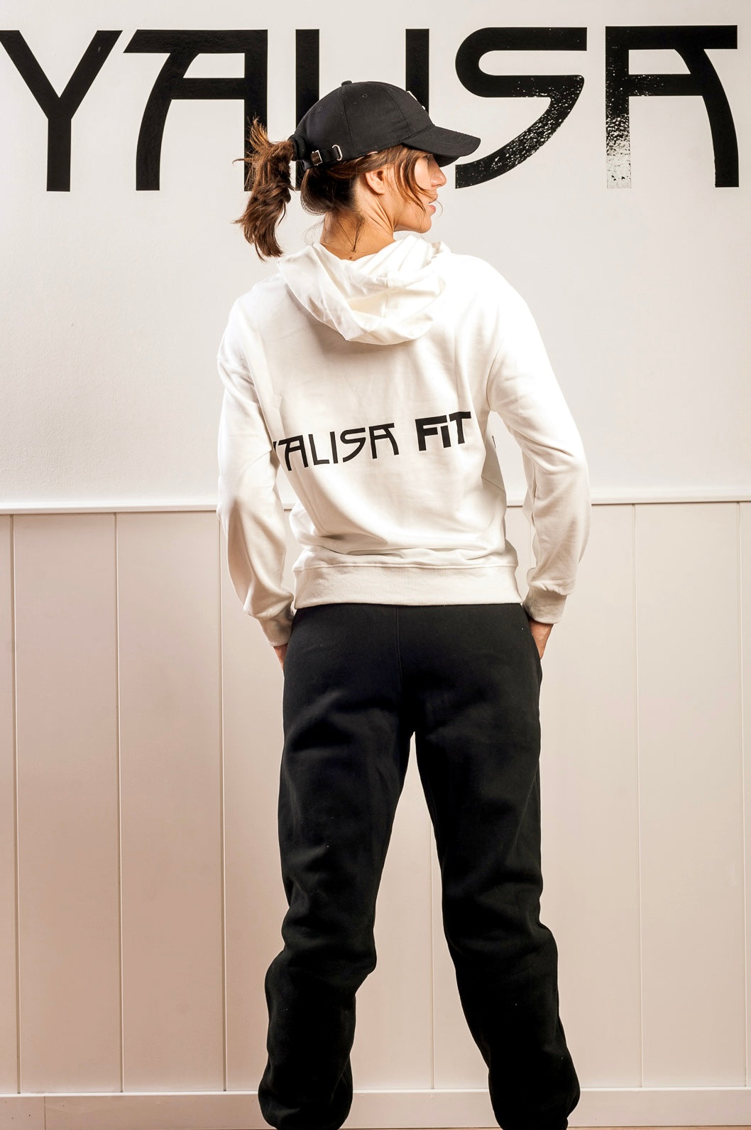 Sudadera gimnasio de mujer de color blanco